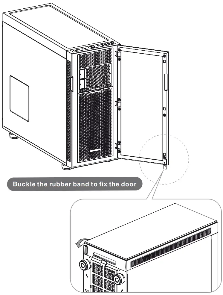 thermaltake Suppressor F51 Window E ATX Mid Tower Chassis - Door Lock Usage