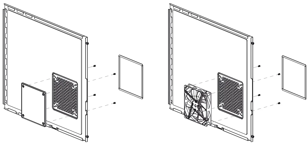 thermaltake Suppressor F51 Window E ATX Mid Tower Chassis - Side panel
