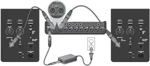 Figure 10. Two F1 systems connected to a T8S via analog connection