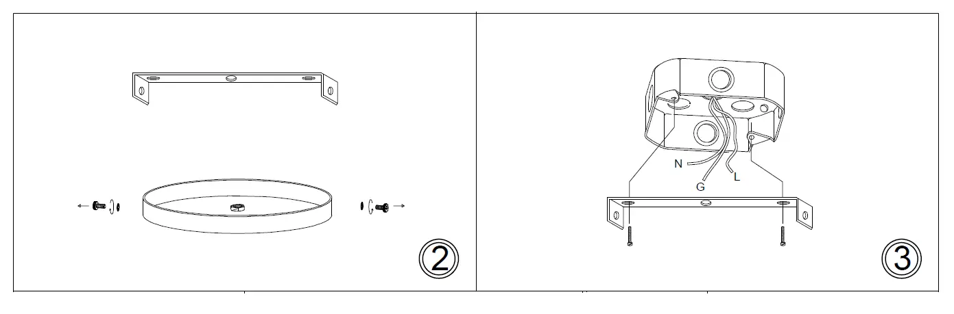 Dainolite-PYA-141P-Priya-Black-Modern-Contemporary-Drum-Pendant-Light-Instruction-FIG-3