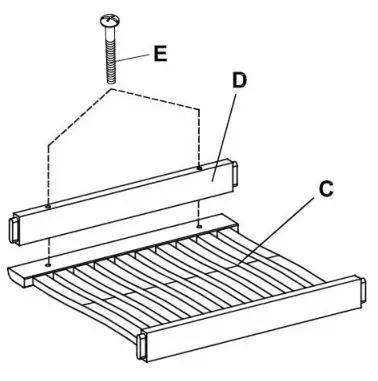 6Pc Teak Dining Set IT-610610T - Chair Installation Step 1