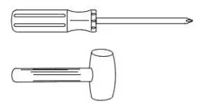 6Pc Teak Dining Set IT-610610T - Philips screwdriver & Rubber Mallet