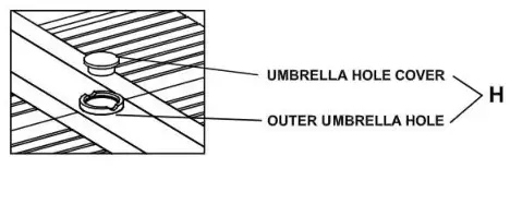 6Pc Teak Dining Set IT-610610T - Table Installation Step 3
