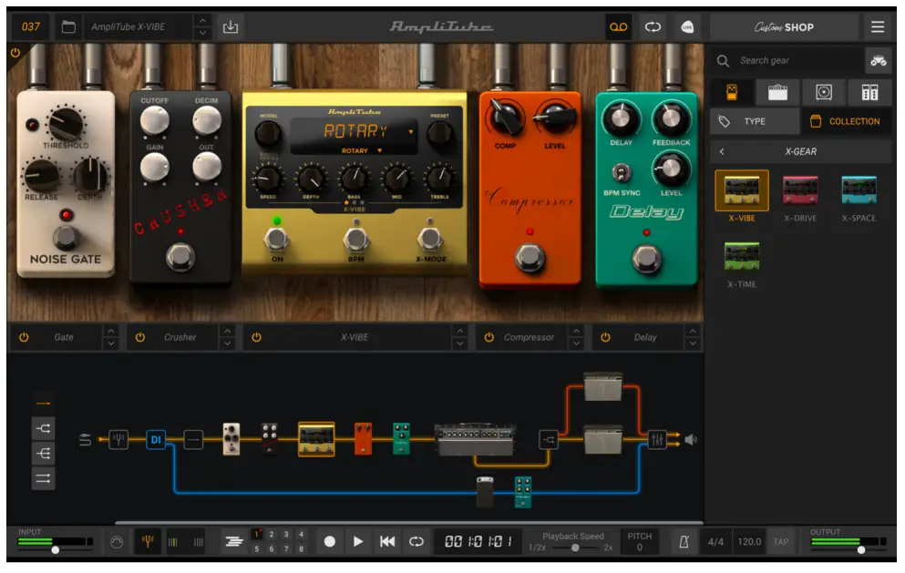 IK Multimedia X VIBE AmpliTube - Interface Mode1