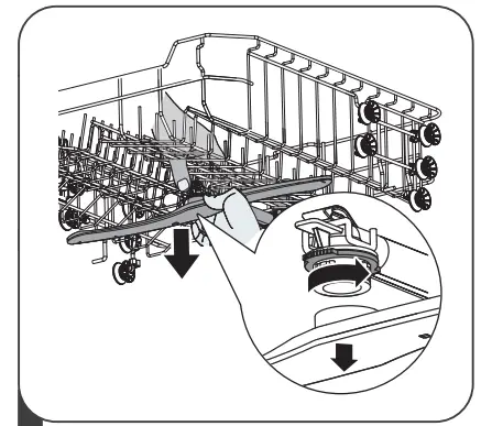 Respekta GSP60IBAV Fully integrated Dishwasher - Spray arms
