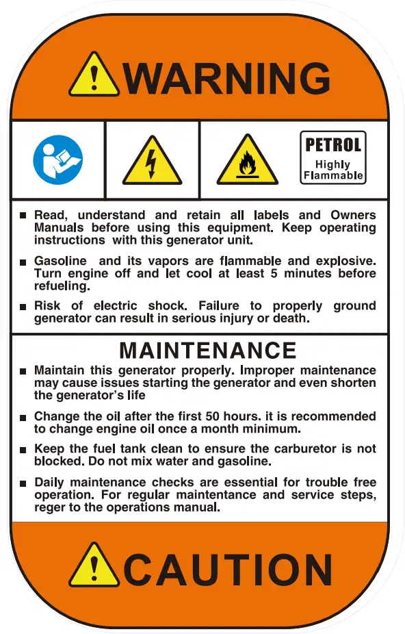 GENMAX GM5500i - Labels 4