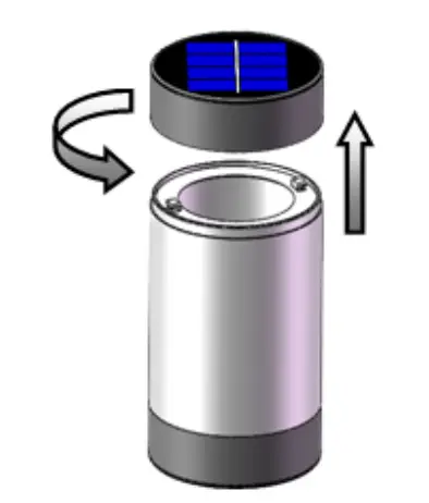 LEDISONS LDS21 PC RVS Solar Light Canoni -