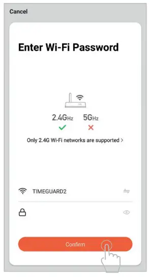 TIMEGUARD WFIC Wi-Fi Smart Camera -- Wi-Fi password