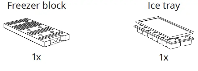 IKEA FULLGORA 500 Freestanding Stainless Steel Fridge -Accessories