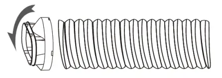 PREM-I-AIR EH1924 12,000BTU Mobile Portable Local Air Conditioner with Remote Control and Timer - EXHAUST2