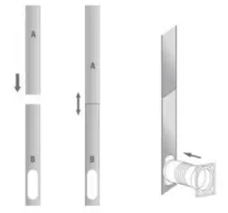 PREM-I-AIR EH1924 12,000BTU Mobile Portable Local Air Conditioner with Remote Control and Timer - EXHAUST3