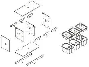 Kmart Storage Unit with 6 Tubs White 43039371 - fig 2