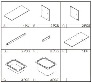 Kmart Storage Unit with 6 Tubs White 43039371 - fig 23