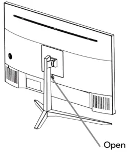 Insert the stand connector