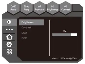 On-screen display menu
