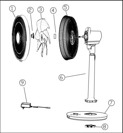 EURON 384772 Vento 14 Silent Stand Fan -Description