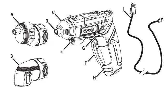 RYOBI HP74L 4V Lithium-Ion Cordless Multi-Head Screwdriver fig3