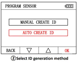 Select the sensor ID