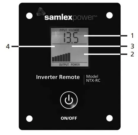 samlex NTX-RC Inverter Remote Control - Fig. 3.1
