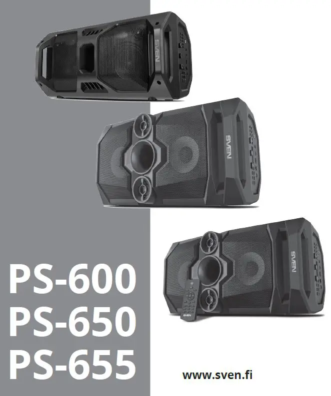 SVEN PS-600 Portable Speaker System with Bluetooth and FM-radio fig 1