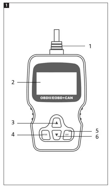 MEEC TOOLS 014145 OBD-II-EOBD+CAN Fault Code Reader 1