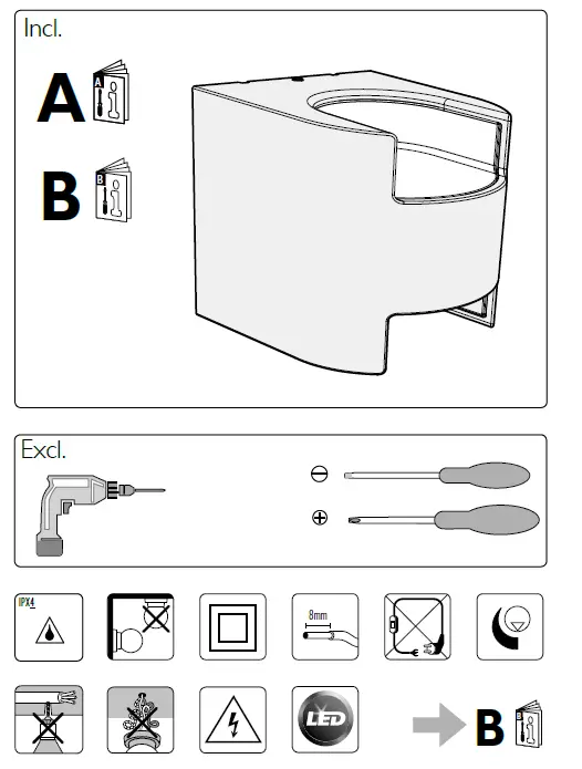 PHILIPS 17321-16 Outdoor Wall LED Lamp FIG 1