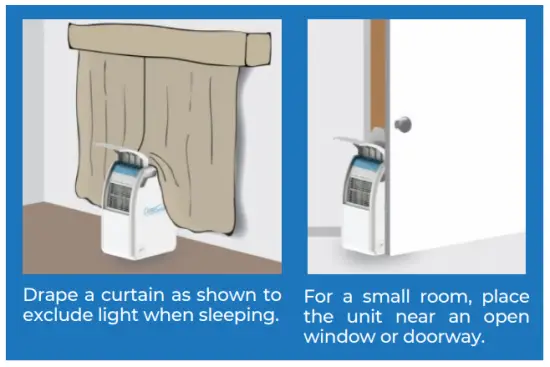 Close Comfort COOL FOCUS Personal Air Conditioner - SETUP 1
