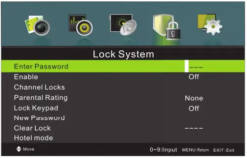 kogan LED TV password