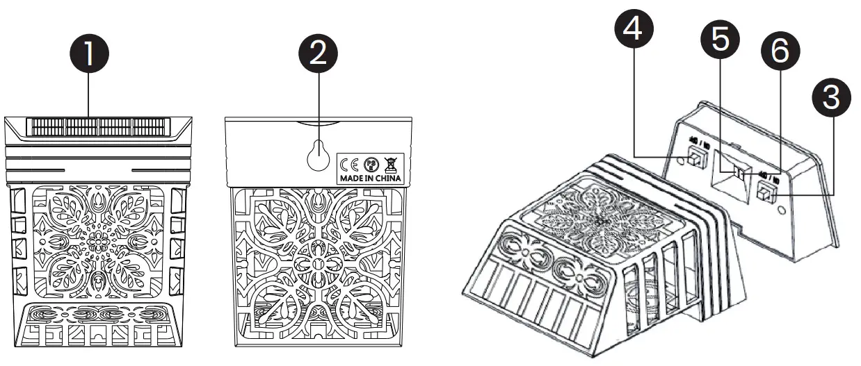 LOFTEK SLR0601YC RGB Solar Fence Light-fig1