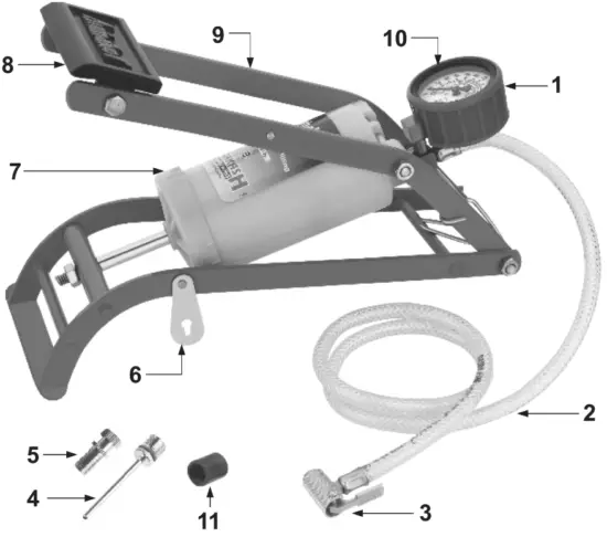 Airmaker AMPB1 Air Foot Pump Nylon Plastic Body - Fig 1