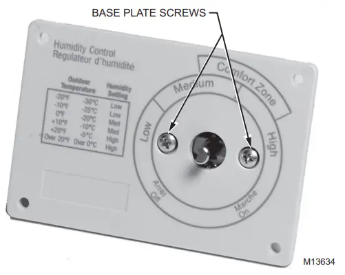 Honeywell HE120 By pass Drum Humidifier - Base Plate