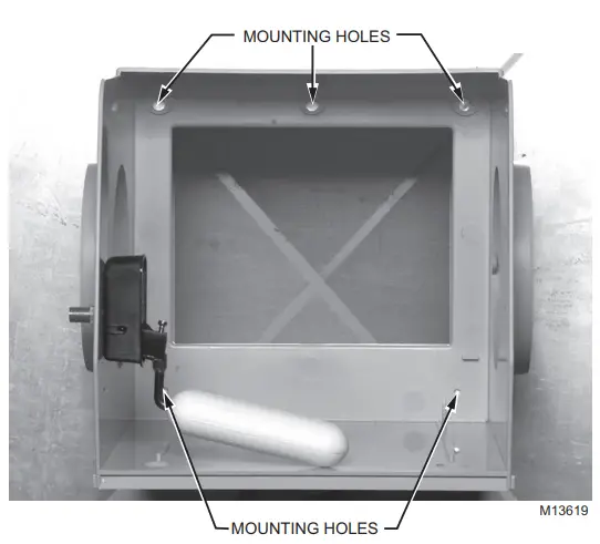 Honeywell HE120 By pass Drum Humidifier - Mounting Hole