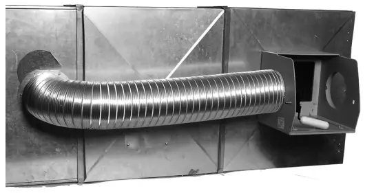 Honeywell HE120 By pass Drum Humidifier - flex duct