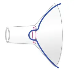 freemie FG083 Hands Free Wearable Breast Pump - Flange is correct size