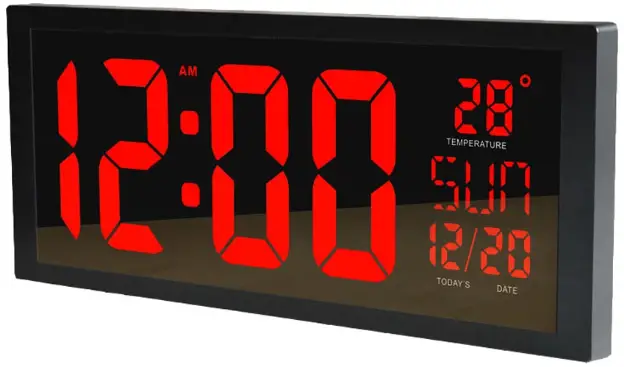 BIG TIME CLOCKS XL 124W Numerals LED Outdoor Waterproof Gps Wall Clock