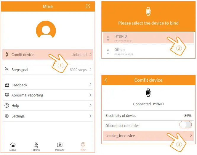 Zeblaze HYBRID Smartwatch User Manual - App binding watches
