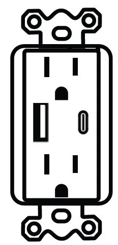 maxxima USB480C TR WALL OUTLET C PORTS 2