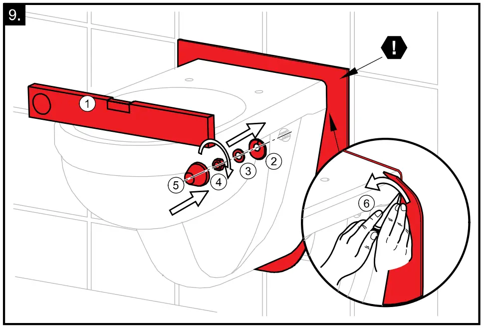 Suspended WC connection