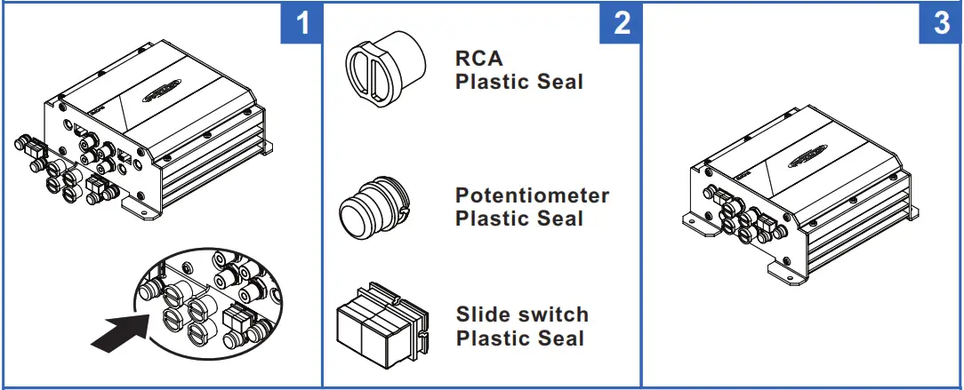 SoundDigital 2400 1 4 Ohm Mono Car Amplifier - ASSEMBLING AND DISASSEMBLING THE PLASTIC SEALS 2