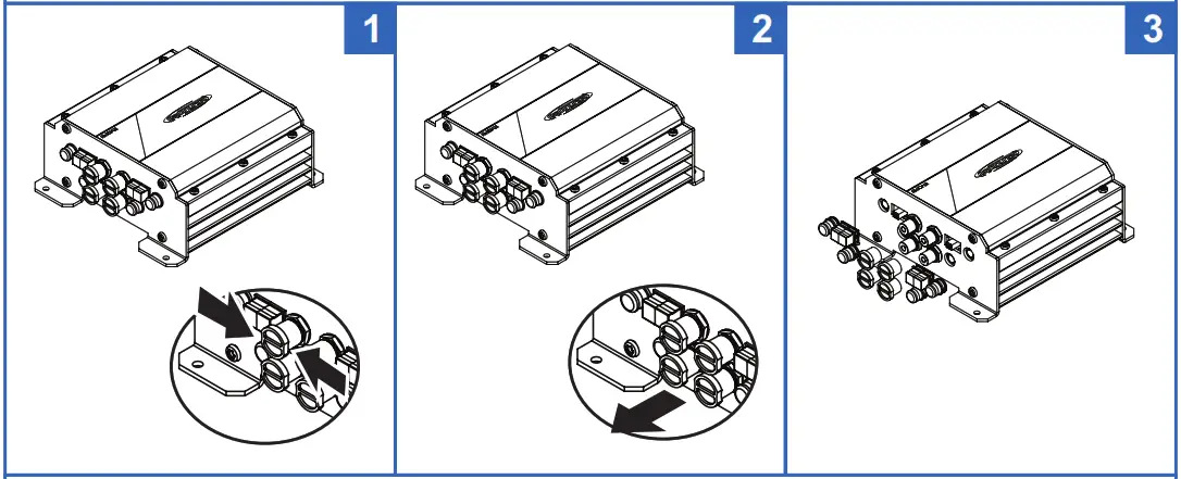 SoundDigital 2400 1 4 Ohm Mono Car Amplifier - ASSEMBLING AND DISASSEMBLING THE PLASTIC SEALS