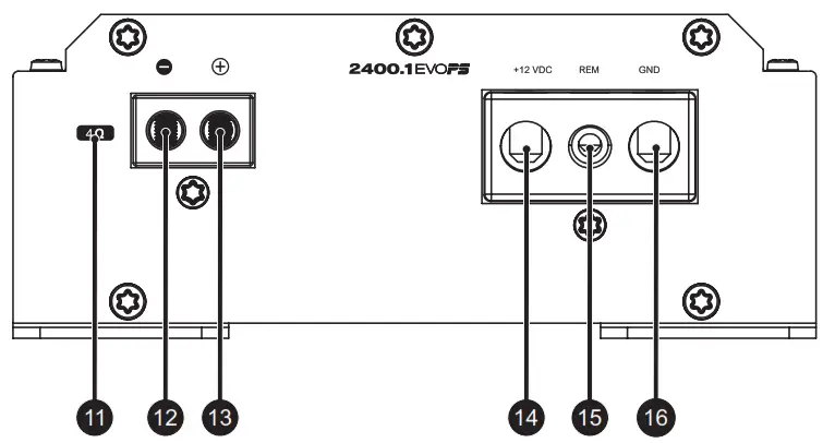 SoundDigital 2400 1 4 Ohm Mono Car Amplifier - PANELS DESCRIPTION 2