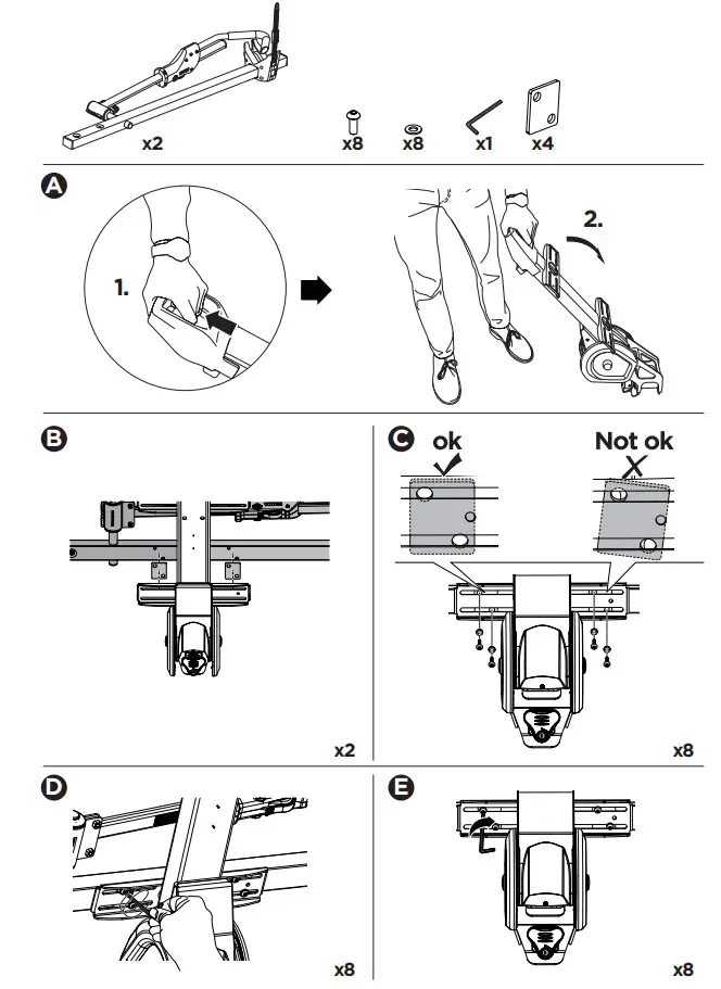 THULE 904450 T2 Pro X Hitch Bike Rack - Figure 4