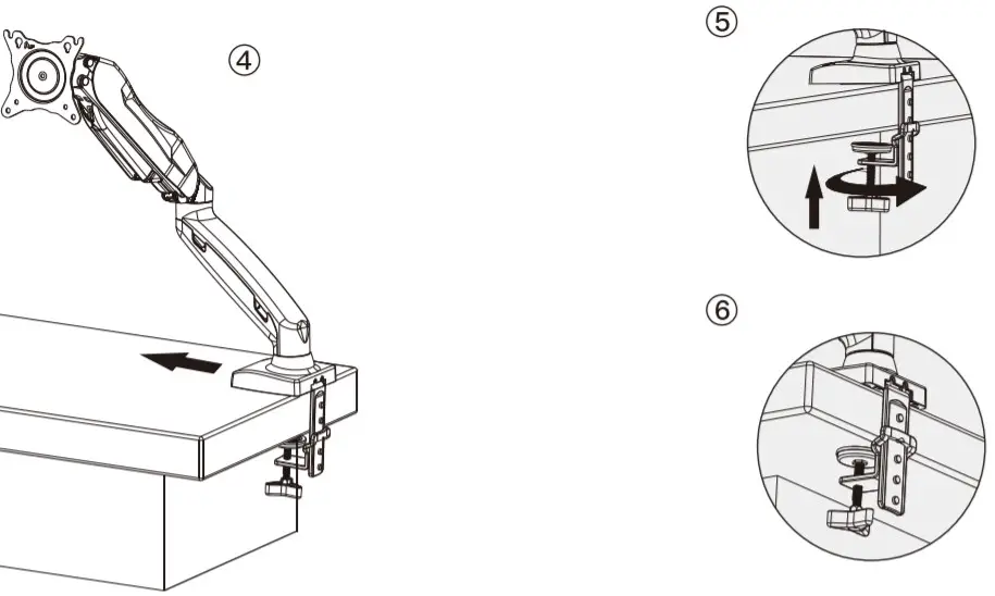 AM Alphamount Monitor Desk Mount -installation 2