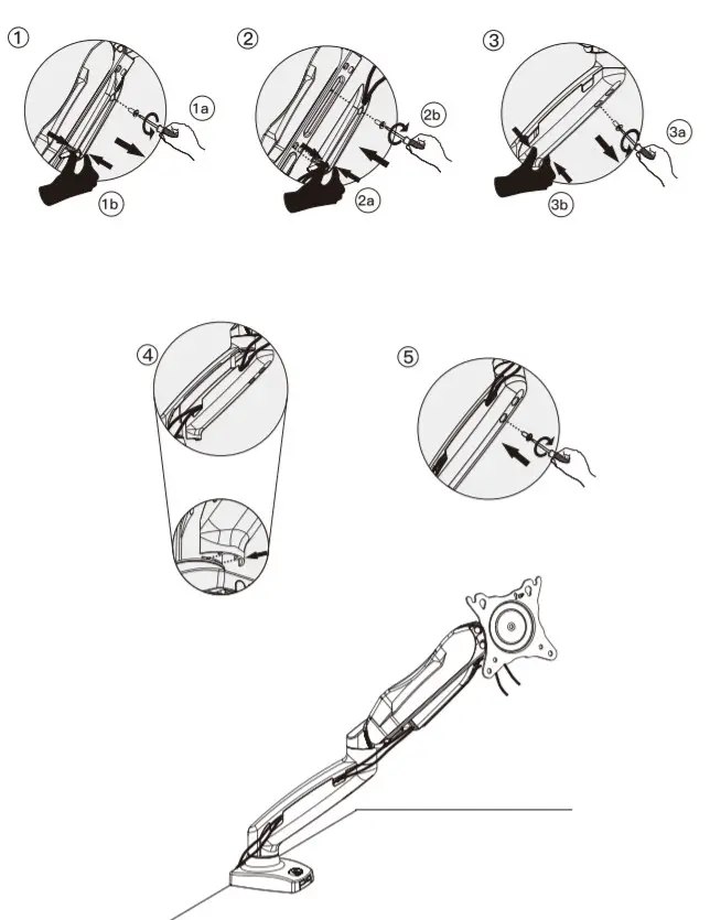 AM Alphamount Monitor Desk Mount -installation6