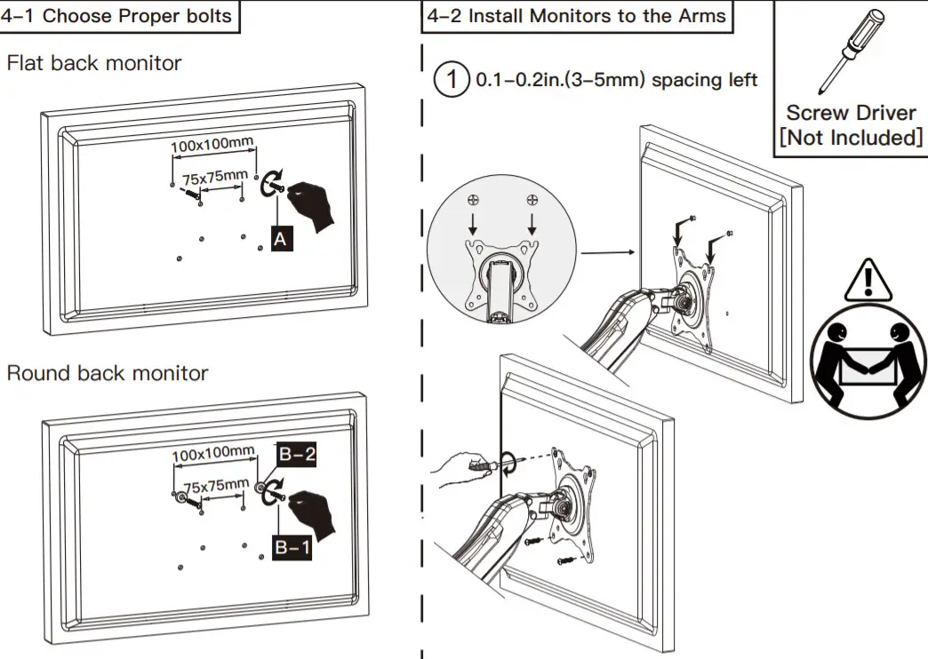 AM Alphamount Monitor Desk Mount -installation7