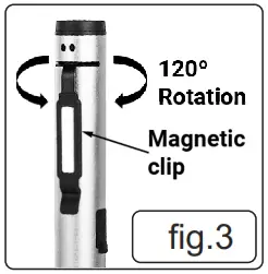 SEALEY LED450UV Penlight Torch with UV 5W COB and 3W SMD LED with Laser Pointer Rechargeable - FIG 2