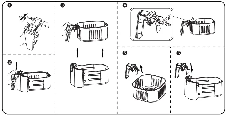 AIGOSTAR 300010IBT Electronic Cube Oil Free Air Fryer-3