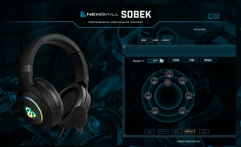 NEWSKILL NS-HS-SOBEK-IV Sobek Ivory Gaming Headset RGB - Instruction