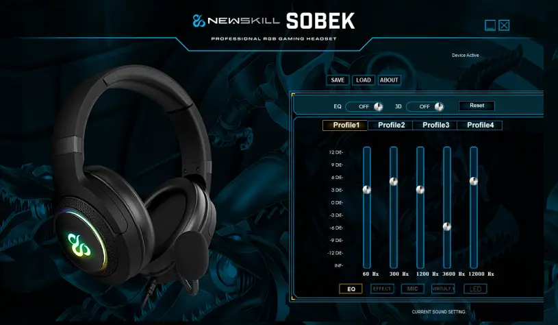 NEWSKILL NS-HS-SOBEK-IV Sobek Ivory Gaming Headset RGB - Software