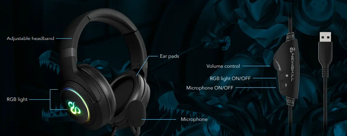 NEWSKILL NS-HS-SOBEK-IV Sobek Ivory Gaming Headset RGB - parts